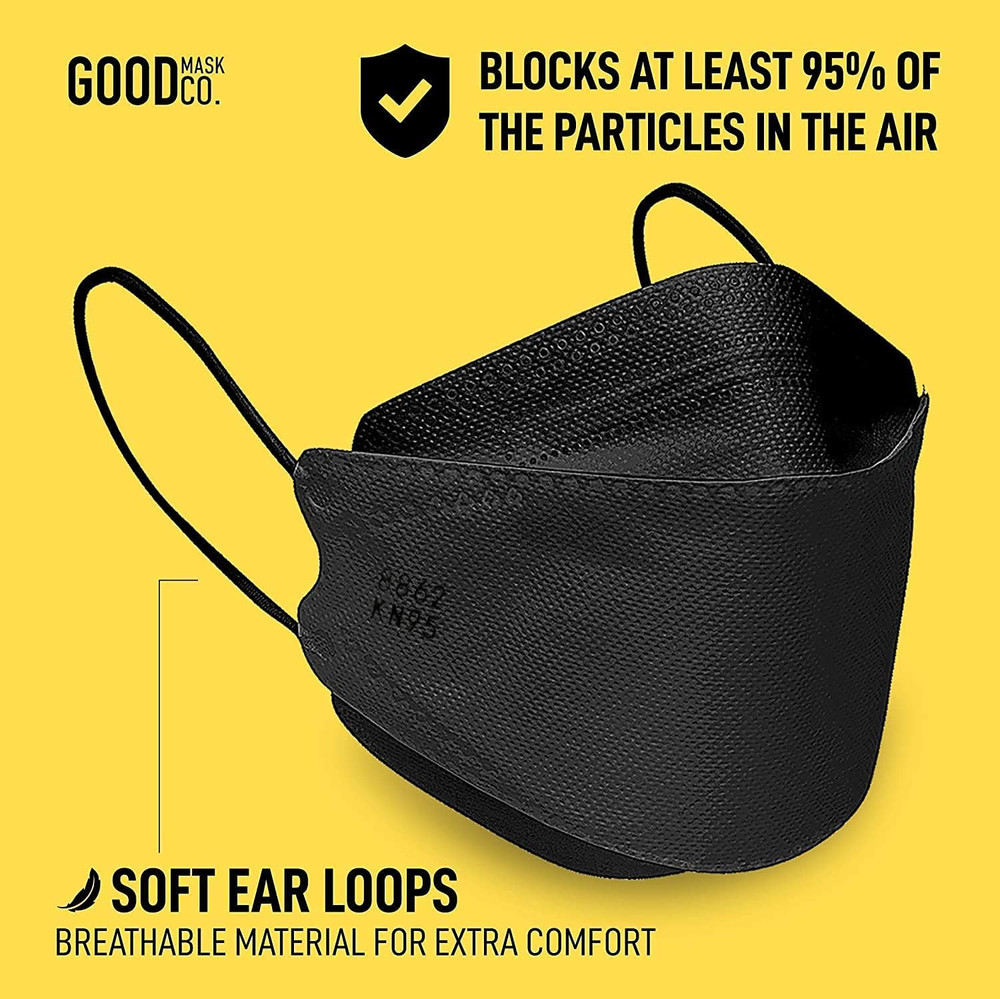Good Comfort KN95 Face Mask, Disposable, Folding, Comfortable, Bulk (25 Pack,...
