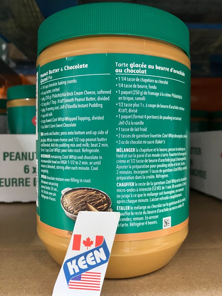 QTY:2), Kraft CANADA Smooth Peanut Butter, 2kg