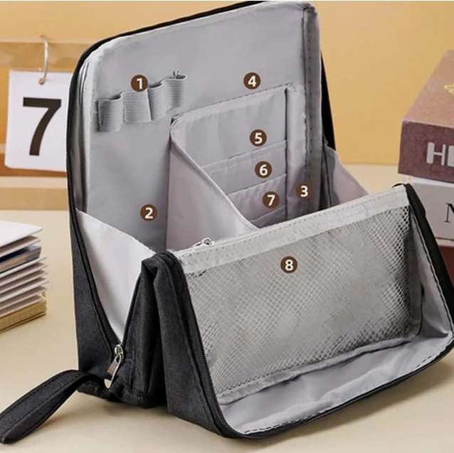 Standing Makeup Bag Portable Multi-purpose Make up Large Capacity Oxford Cloth