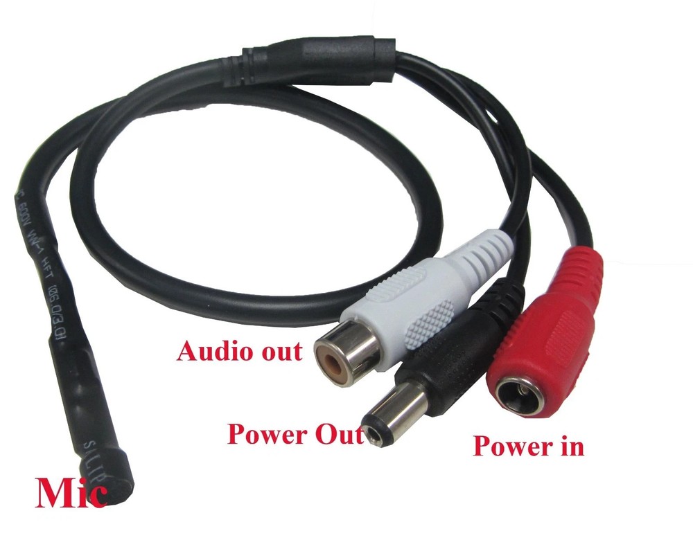 High Sensitive Mini Audio Mic Microphone for CCTV Security Camera DVR System