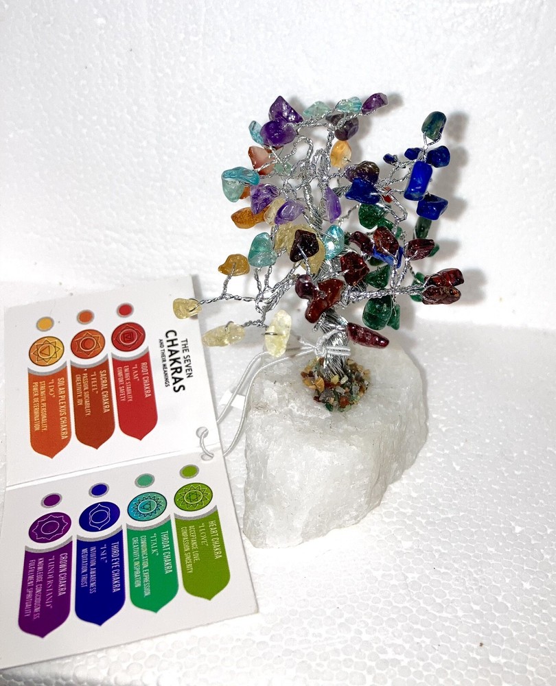 CHAKRA Gemstone Crystal Tree Stone Natural Gemstone Tree