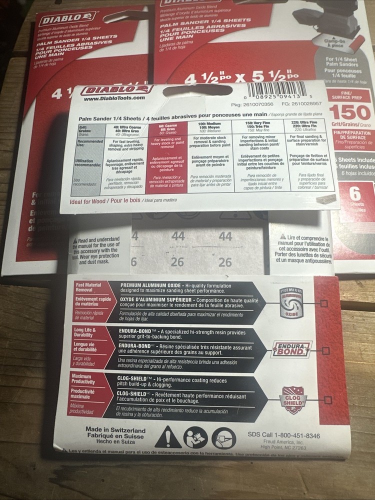 Diabl Palm Sander 1/4 Sheets (3 Pack)