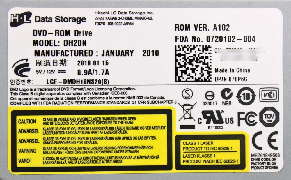 Dell 70P6G DVD-ROM 16X SATA ESG | Server | DVD
