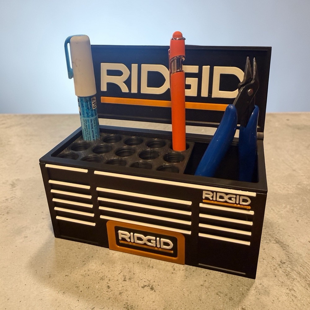 Ridgid Workbench Toolbox Pen Holder – Tool Box Organizer for Desk