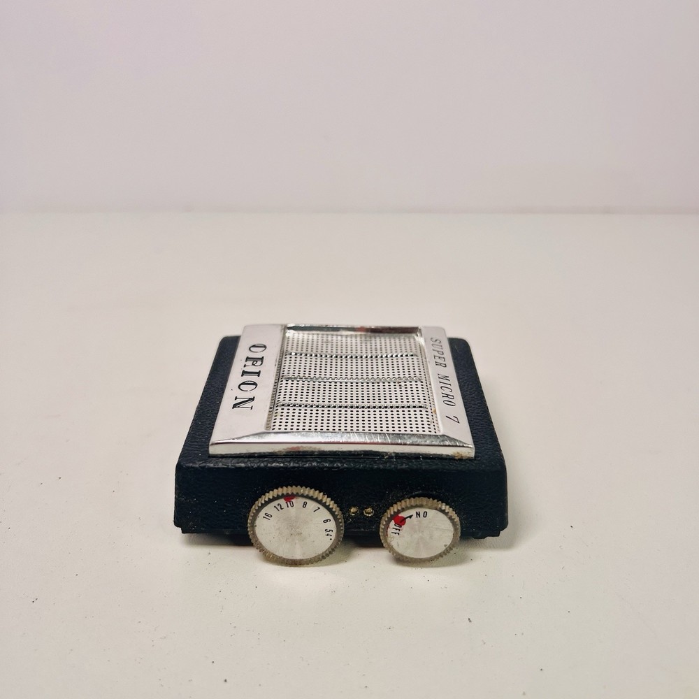 Vintage Orion Super Micro 7 Transistor Micro Pocket Radio & Case *Untested*