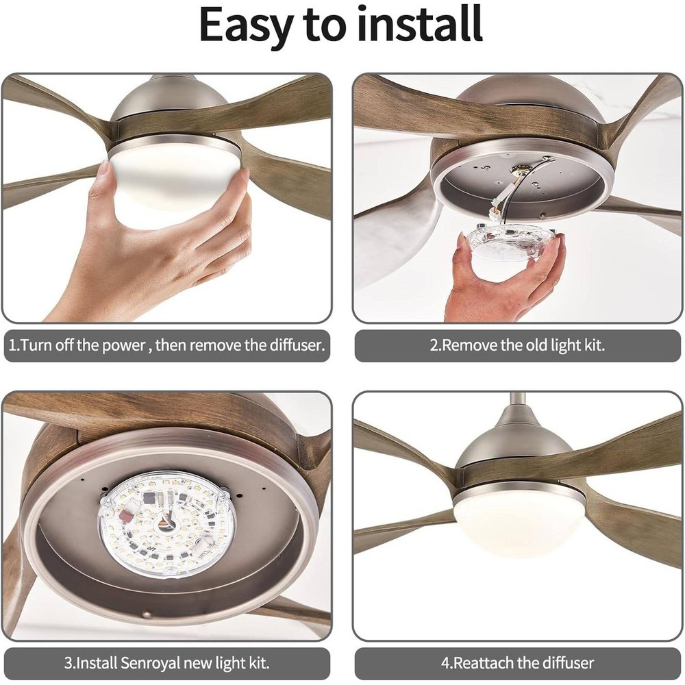 3.94" Ceiling Fan LED Light Replacement Panel PCB 18W, 3 CCT Adjustable Color