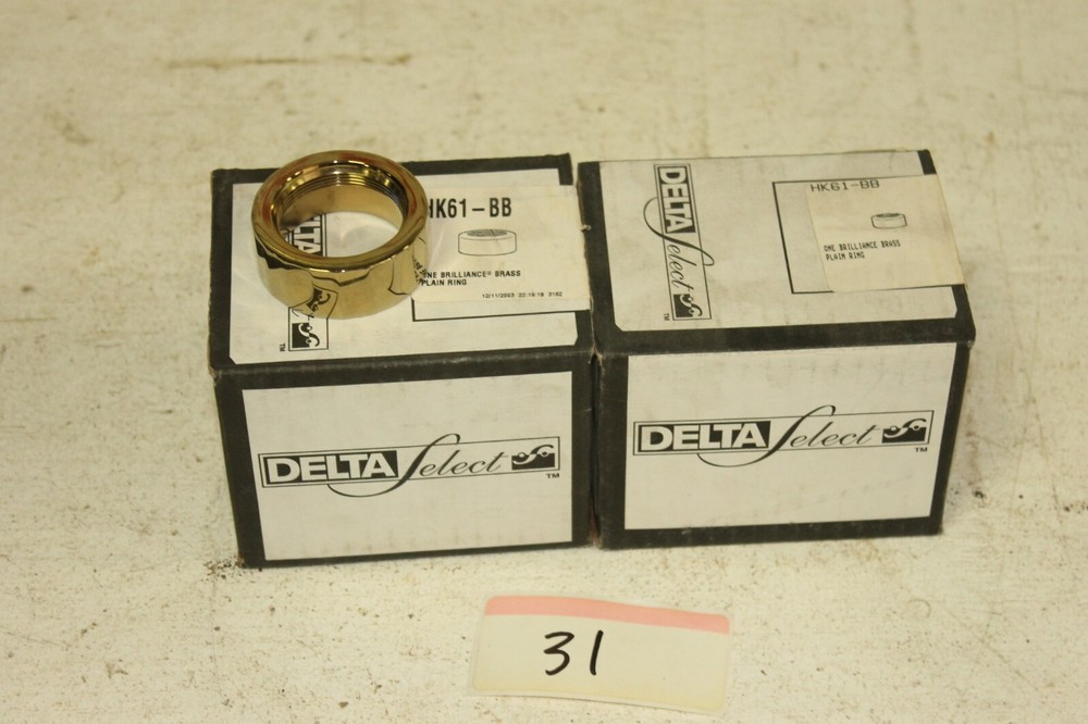 Two Delta Select Brilliance Brass Plain Rings HK61-BB