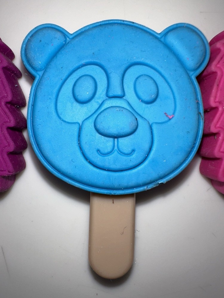 Smiggle Brand Popsicle-stick Erasers Owl Bear Monsters NOTE