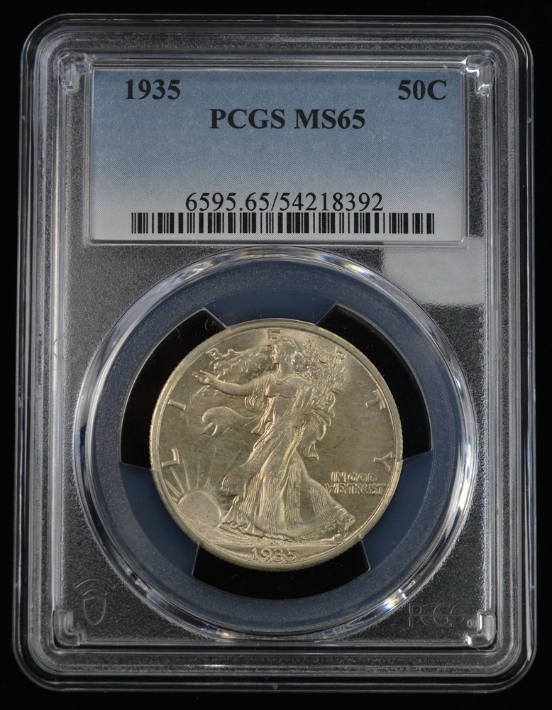 1935 Walking Liberty Half Dollar 50c- PCGS MS 65