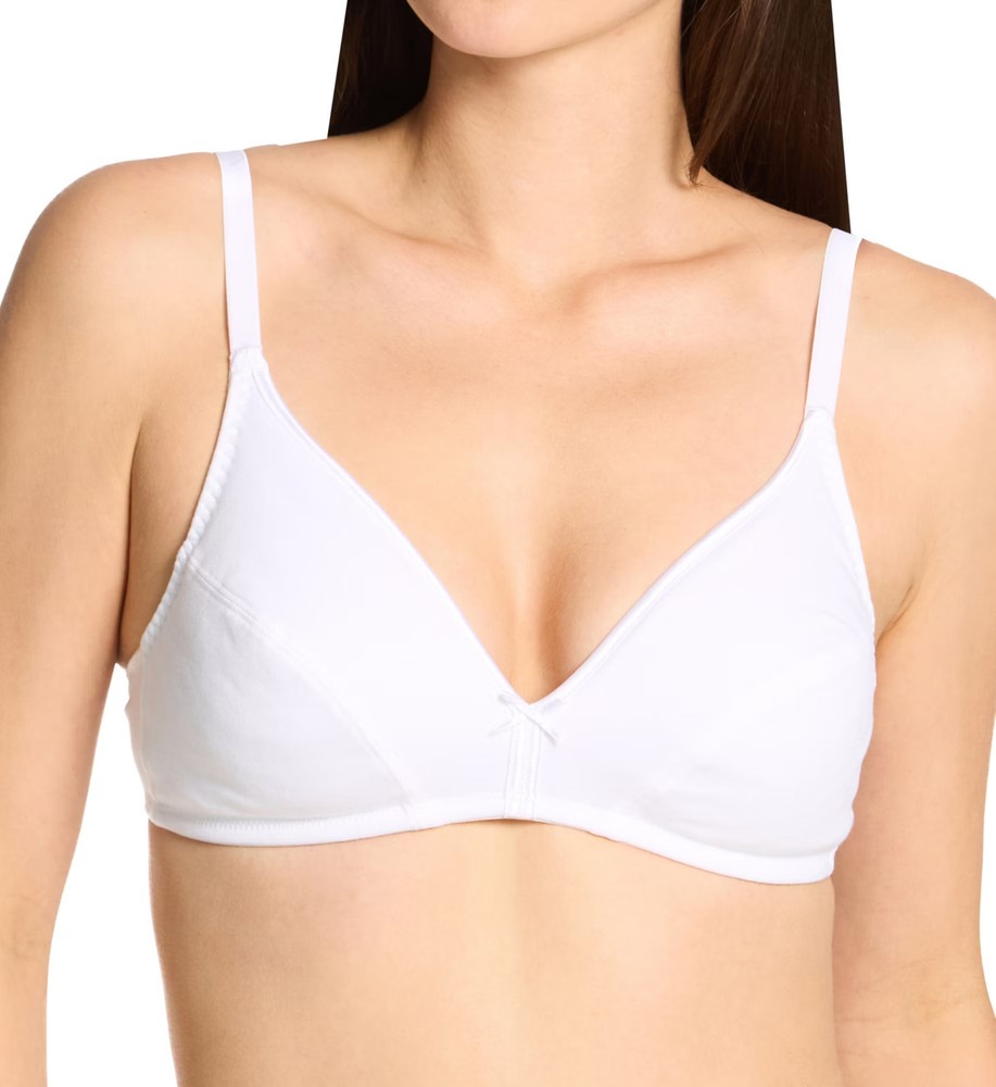 Bestform 500625P Cotton Wireless Bra with Lightly Lined Cups - 2PK