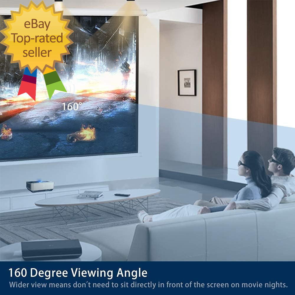 120" Motorized Projector Screen Electric Diagonal Automatic Projection 4:3 HD Mo