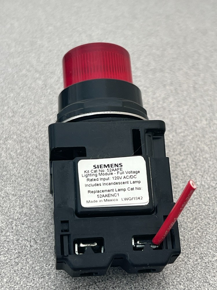 Siemens 52BL4E2 BlackMax Pilot Light-30mm Red Indicator-120V AC/DC-NEMA 4X