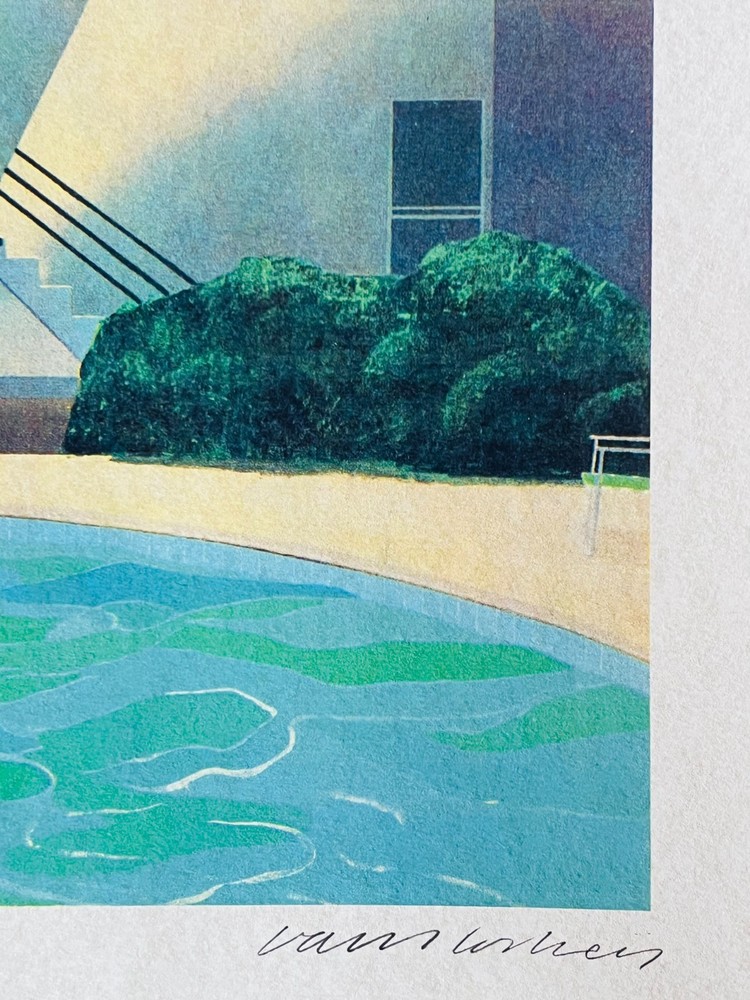 David Hockney Lithograph COA Original Signed In Pen Numbered In Pencil