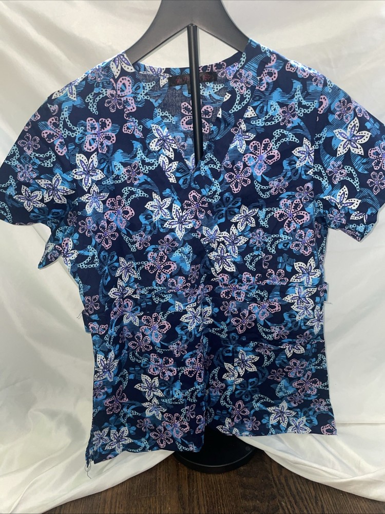 FLEX WOMENS Scrub Top V-Neck  SIZE SMALL