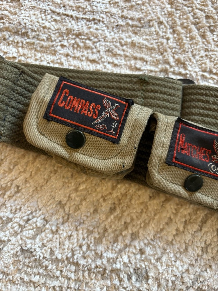 VTG Tactical/Accessory Belt Compass Matches Knife Ammo - Belt Only