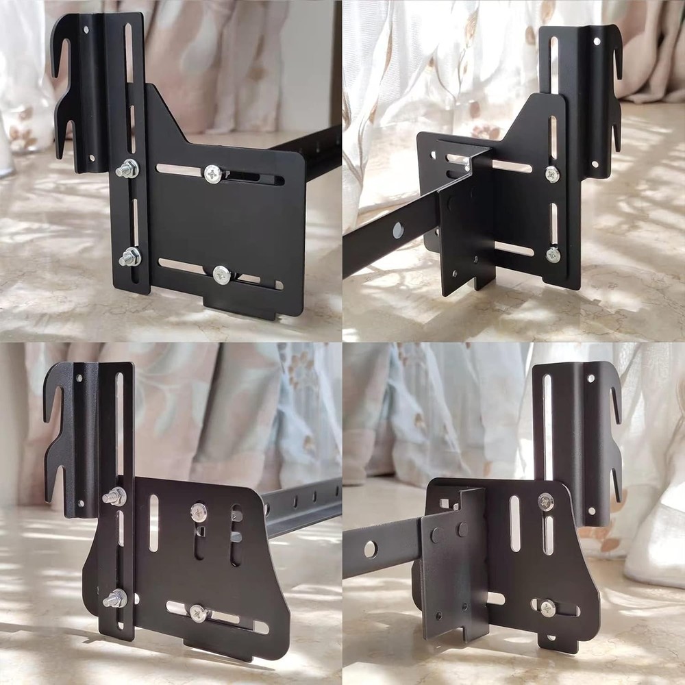 Headboard Adapter Brackets, Bed Frame Hooks, Black