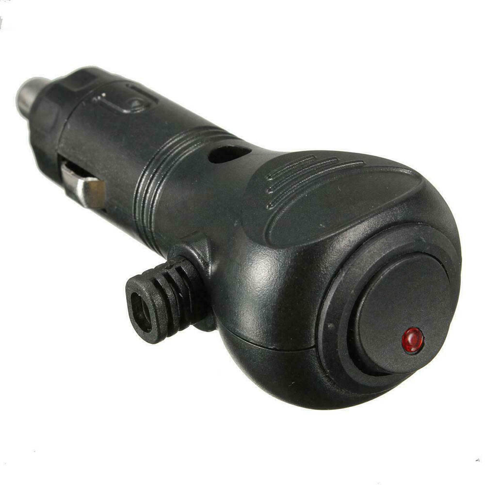 2/4pcs 12V DC Car Cigarette Lighter Cable Adapter Plug with LED On/Off Switch