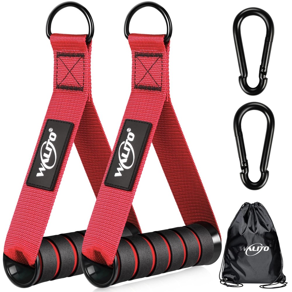 Exercise Handles, Replacement Cable Machine Attachments for Home Gym Equipmen...