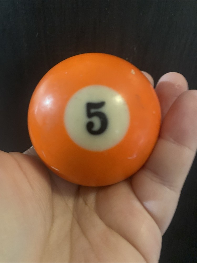 Pool Ball Billiard Replacement Number 5 Solid Orange