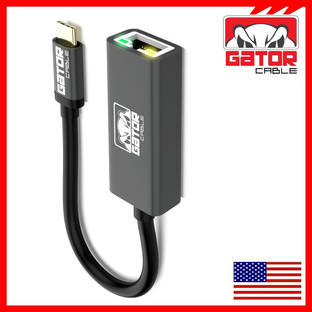 USB-C 3.1 Gigabit Ethernet LAN RJ45 1000Mbps Network Adapter for PC Mac Android