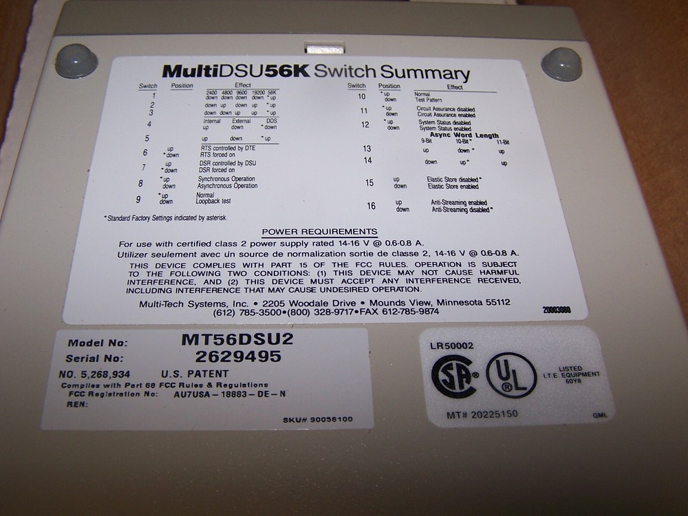 MultiTech MultiDSU56K Modem - New Old Stock