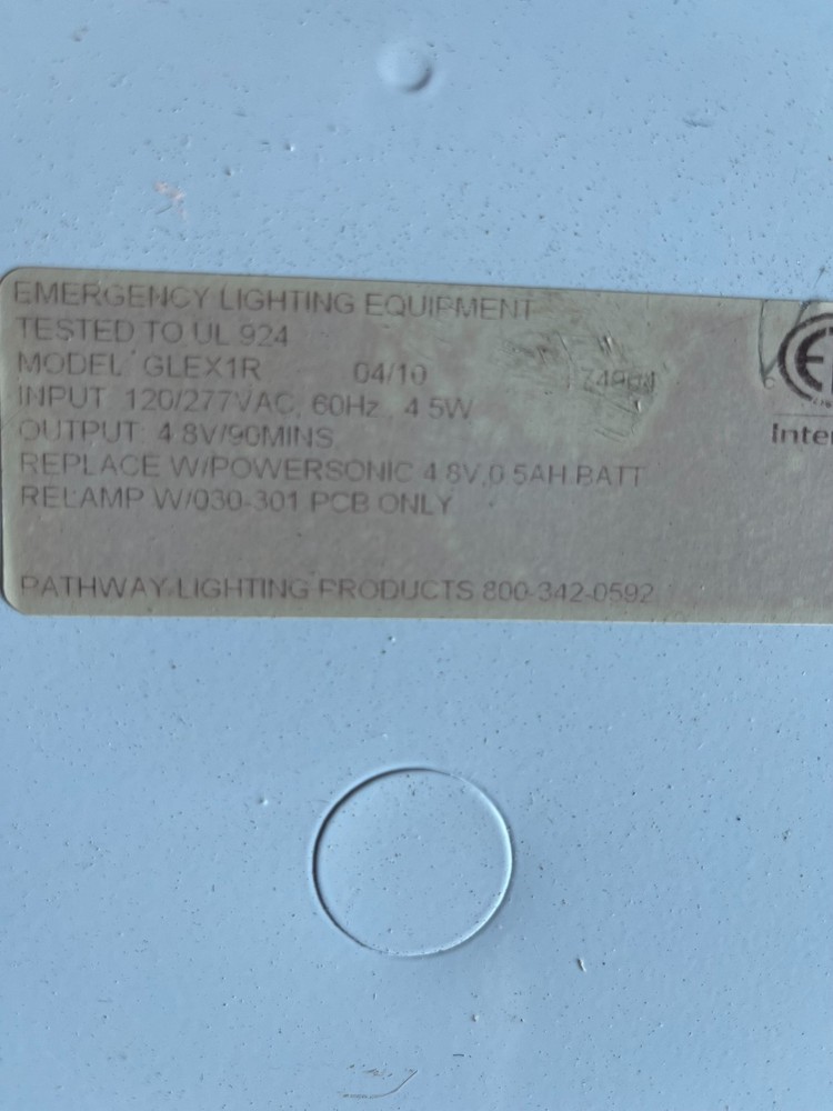 Triangular Exit Sign Model GLEX1R 120/277vac, 60Hz, 4.5w