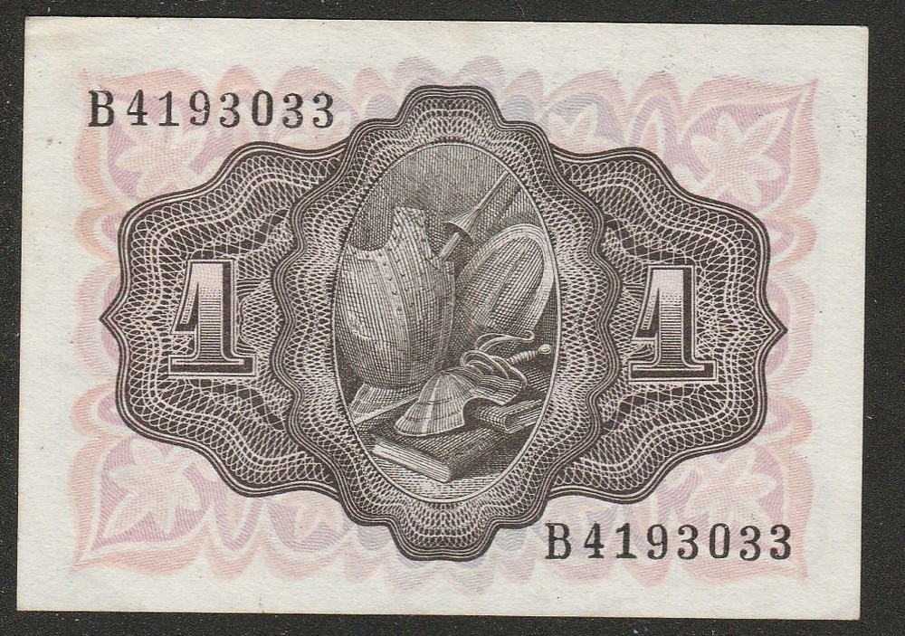 1951 SPAIN 1 PESETA NOTE UNC