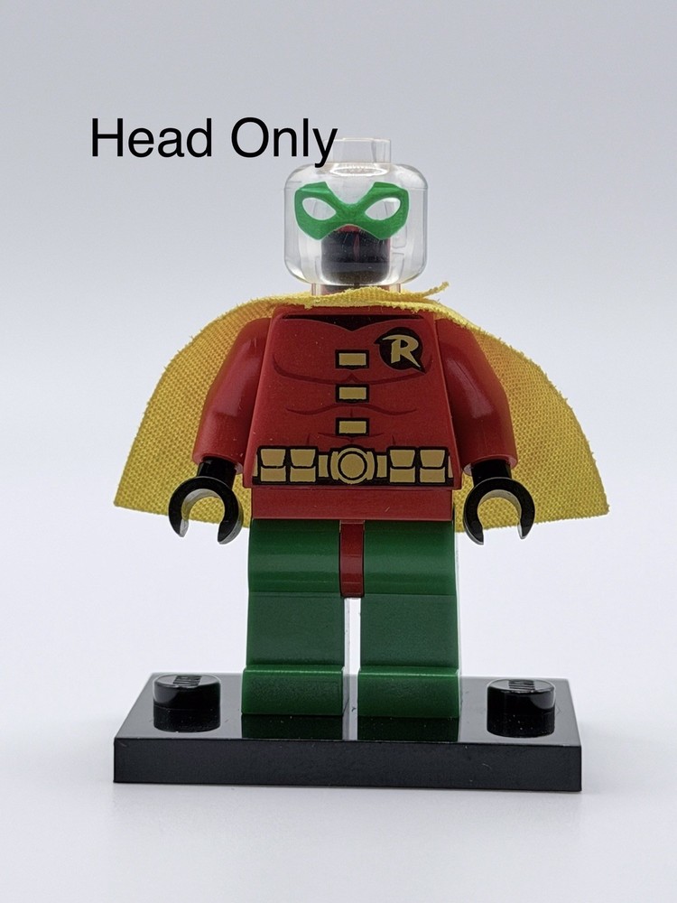 LEGO Custom clear robin mask green (Dick Grayson)