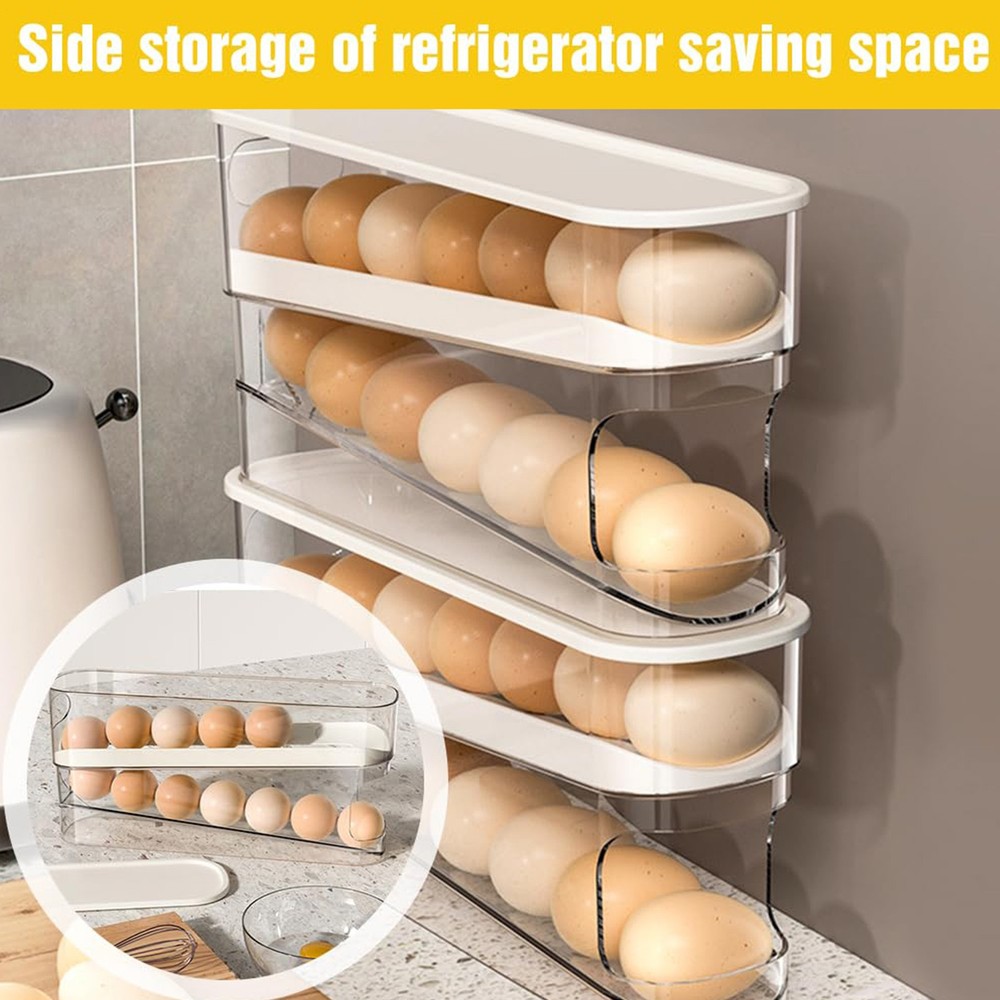 Egg Organizer For Refrigerator Large Capacity Egg Rack Holder Fridge
