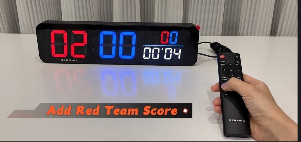 15.2" Digital Scoreboard Clock with Countdown Timer, LED Color Display, Remote C