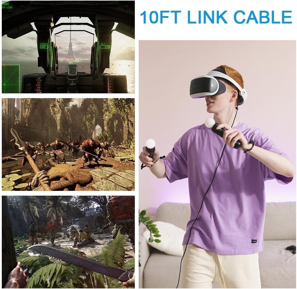 10FT Link Cable for Oculus Quest 3/Quest 2, High Speed Data Transfer Charging...