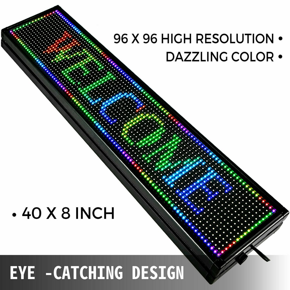 High Brightness Outdoor LED Sign Programmable Scrolling Message Display Board US