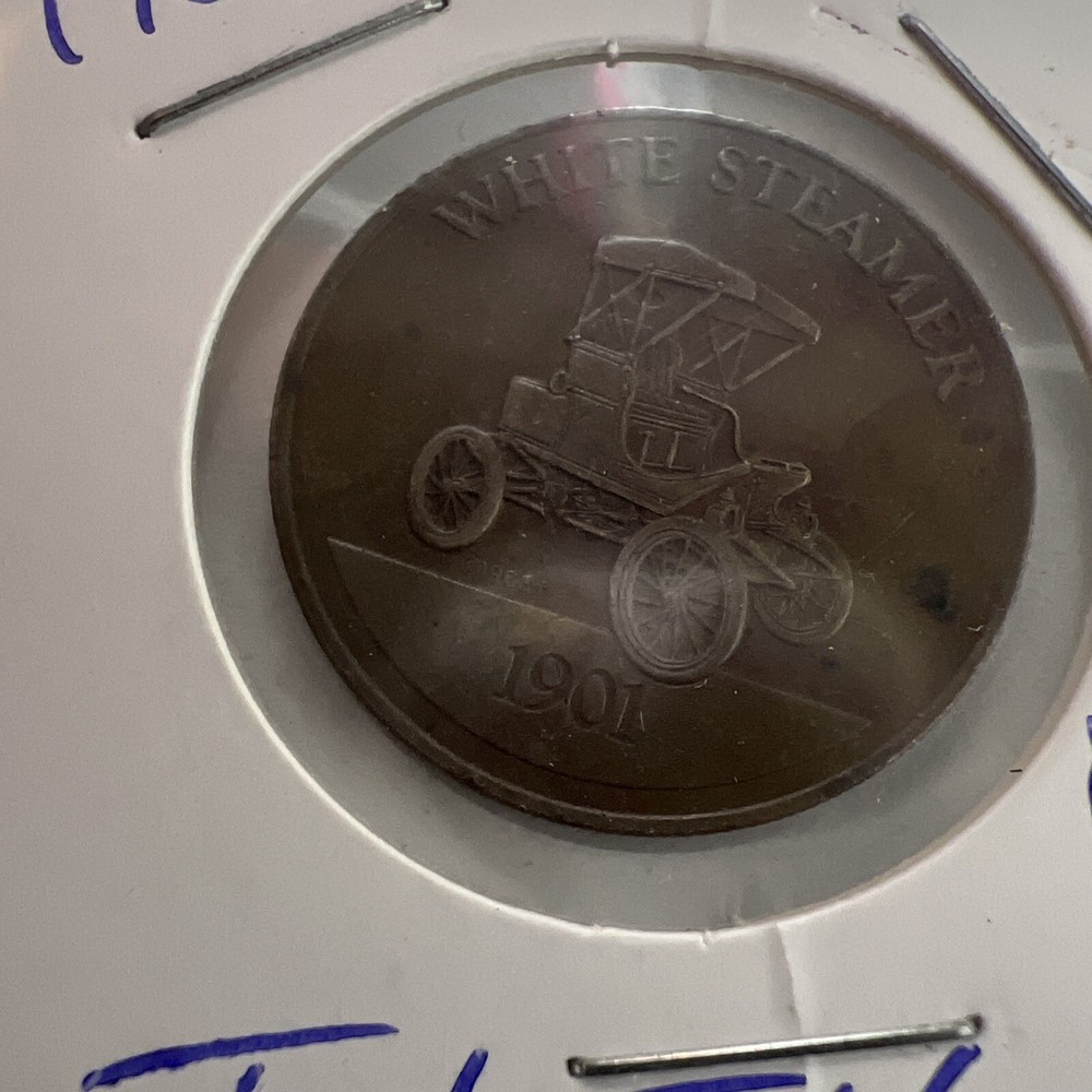 1901 WHITE STEAMER CAR TOKEN!