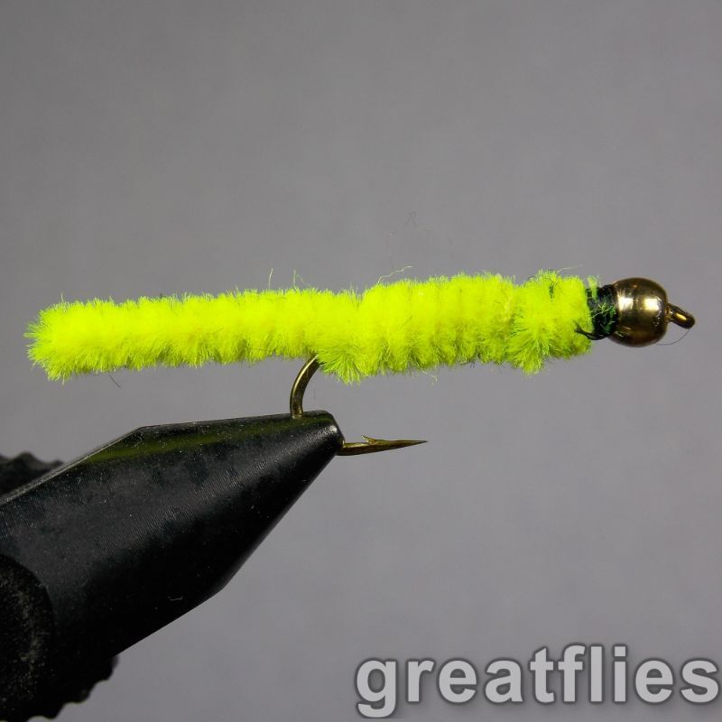1 dozen (12) - Green Weenie - Mop Fly - Bead Head