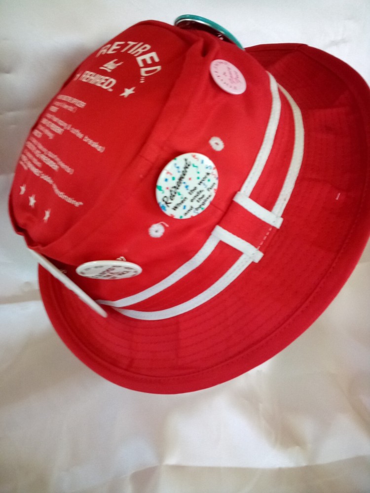 1992 Laid Back Retirement Hat With 8 Retirement Pins