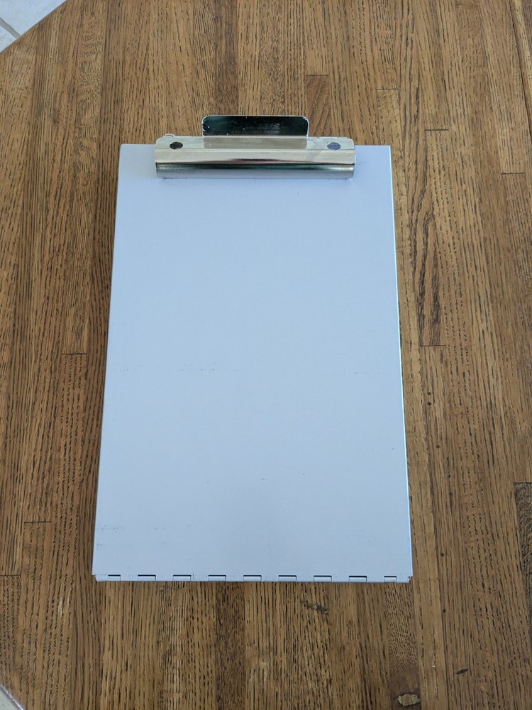 Vtg Saunders Clipboard/Forms Holder Metal. Two Level 1.5". Some Surface...