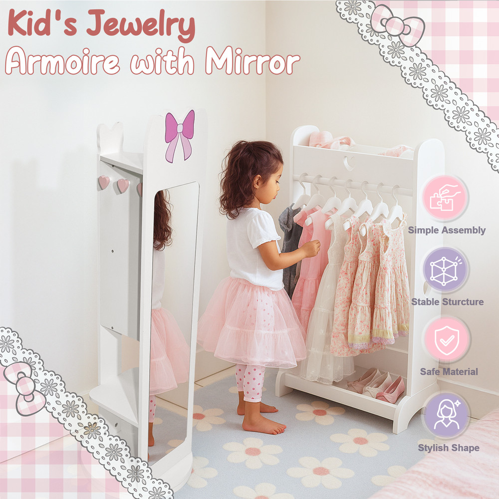 White, bow-patterned, MDF (medium-density fiberboard) painted finish,