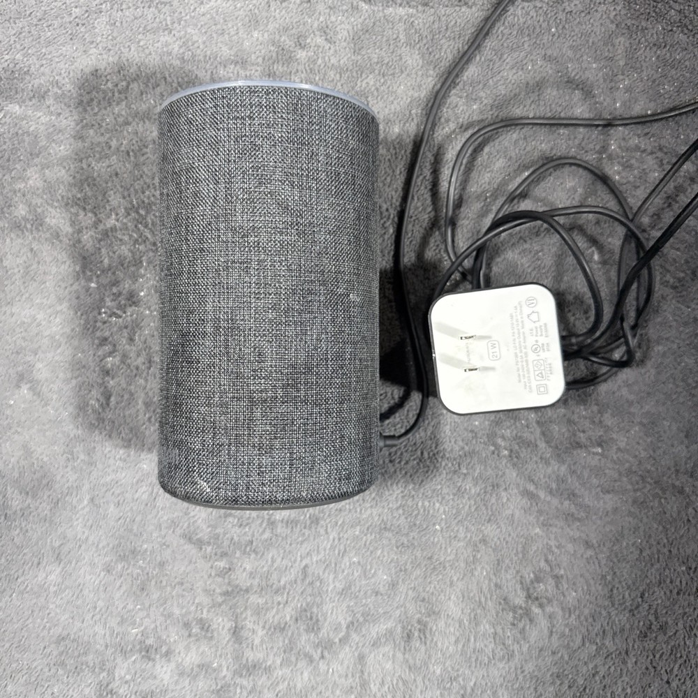Amazon Echo (2nd Generation) Smart Assistant Charcoal Black Fabric Works Tested