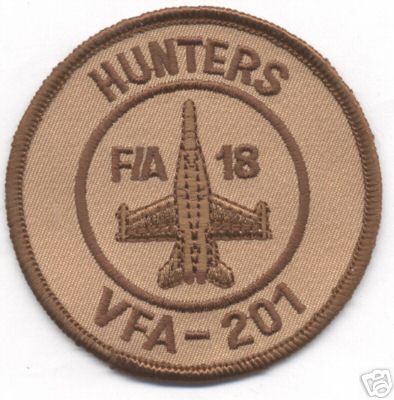 VFA-201 F-18 BULLET DESERT patch