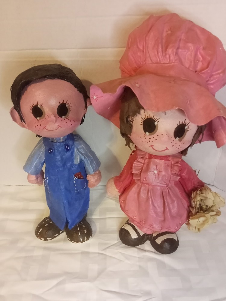 Vintage Dip N Drape Paper Mache Dolls