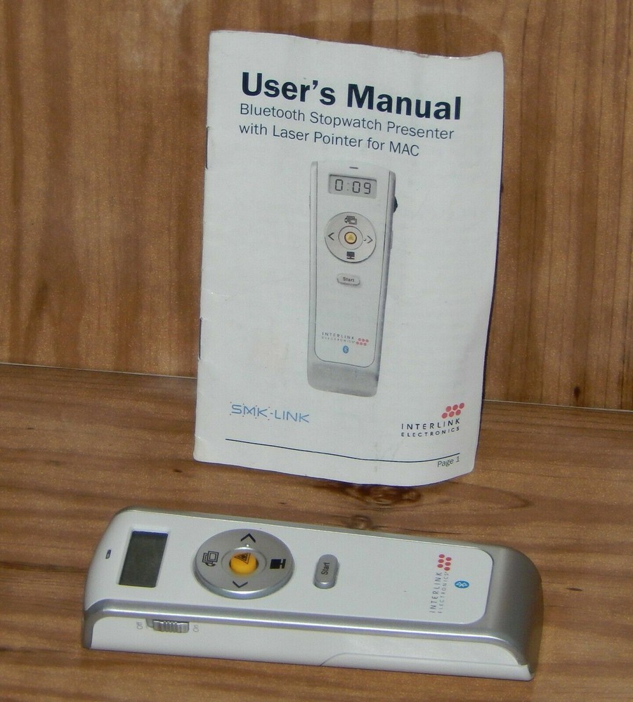 Bluetooth Stopwatch Presentation Remote for Mac VP4571 Laser Pointer