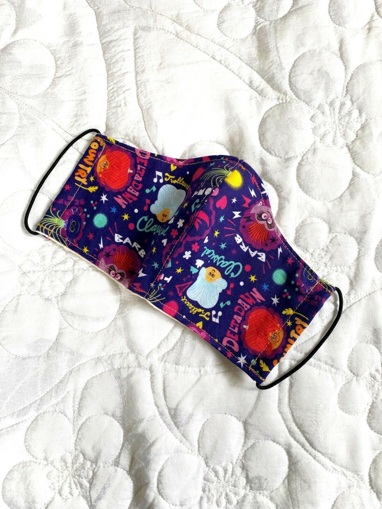 Trolls Face Mask Double Layer Cotton World Tour