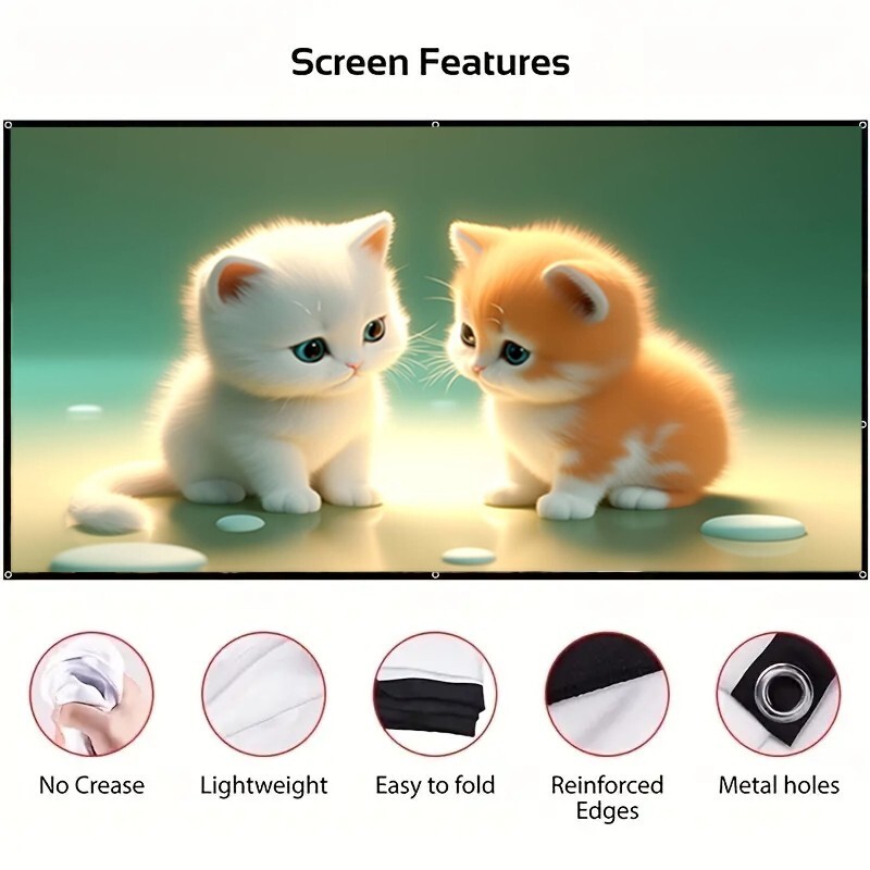 High definition foldable portable projection screen 100 inches