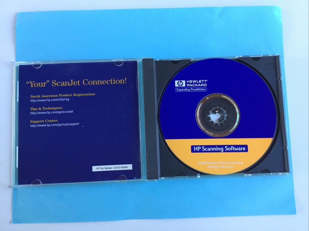 HP Hewlett Packard 1997 PC Scanning Software CD-Rom