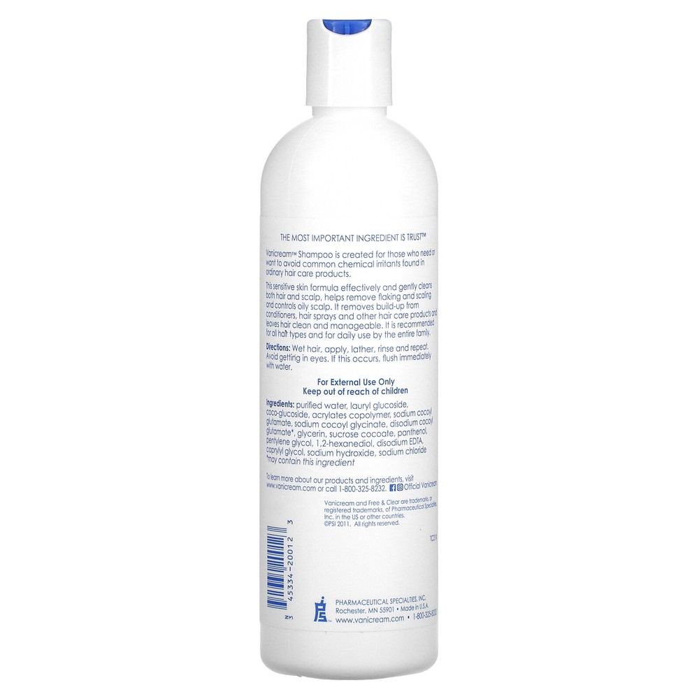 Shampoo For Sensitive Skin, 12 fl oz (355 ml)