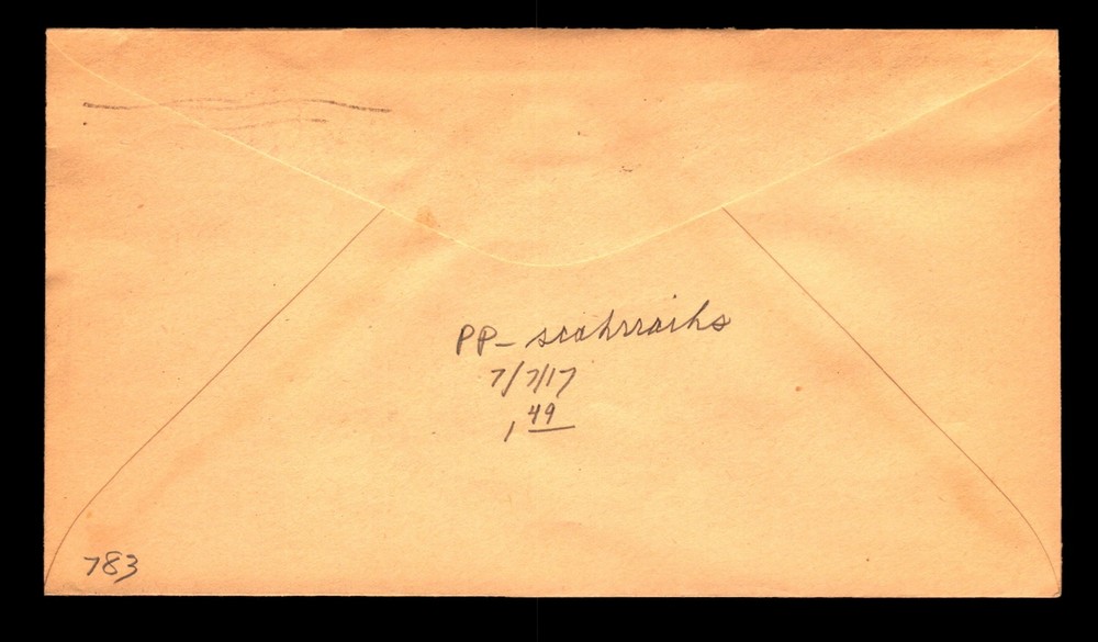 SC# 783 FDC - Typed Cachet - Daniel CDS - L33430
