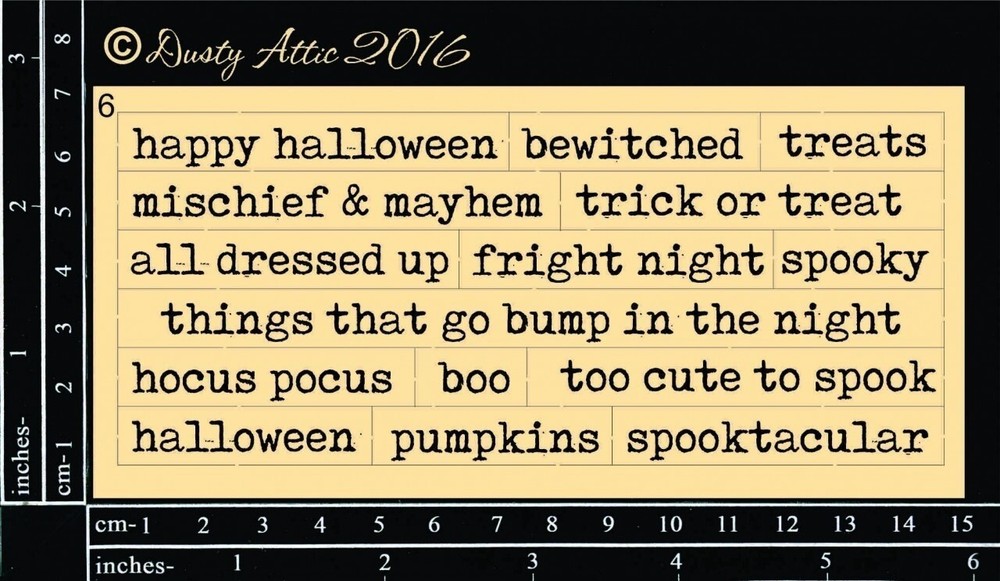 Dusty Attic Chipboard 3x6 - Word Pl@y #6, DA1686