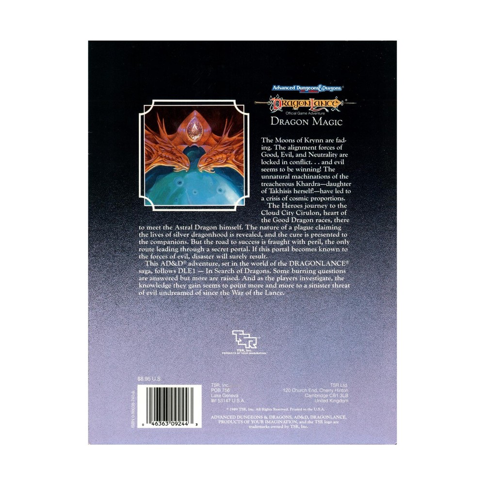TSR Dragonlance Dragon Magic VG+