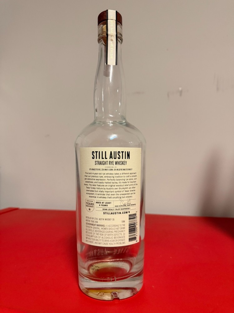 Still Austin Ruby Red Empty Bourbon Bottle Stacey Swann Artwork Rare!!