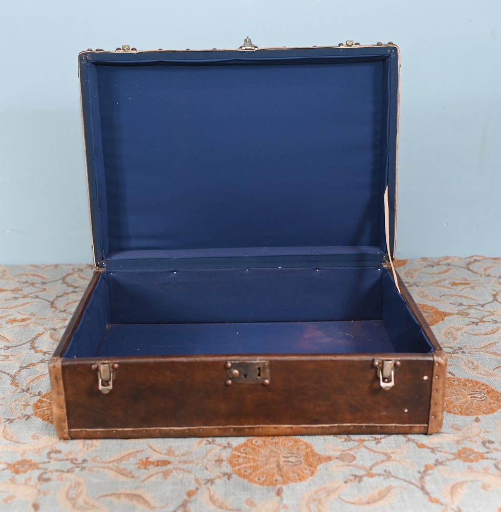 Leather Case Luggage Trunk Coffee Table Box Interior